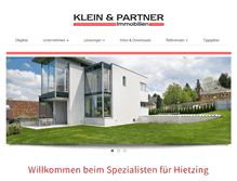 Tablet Screenshot of kleinpartner.com